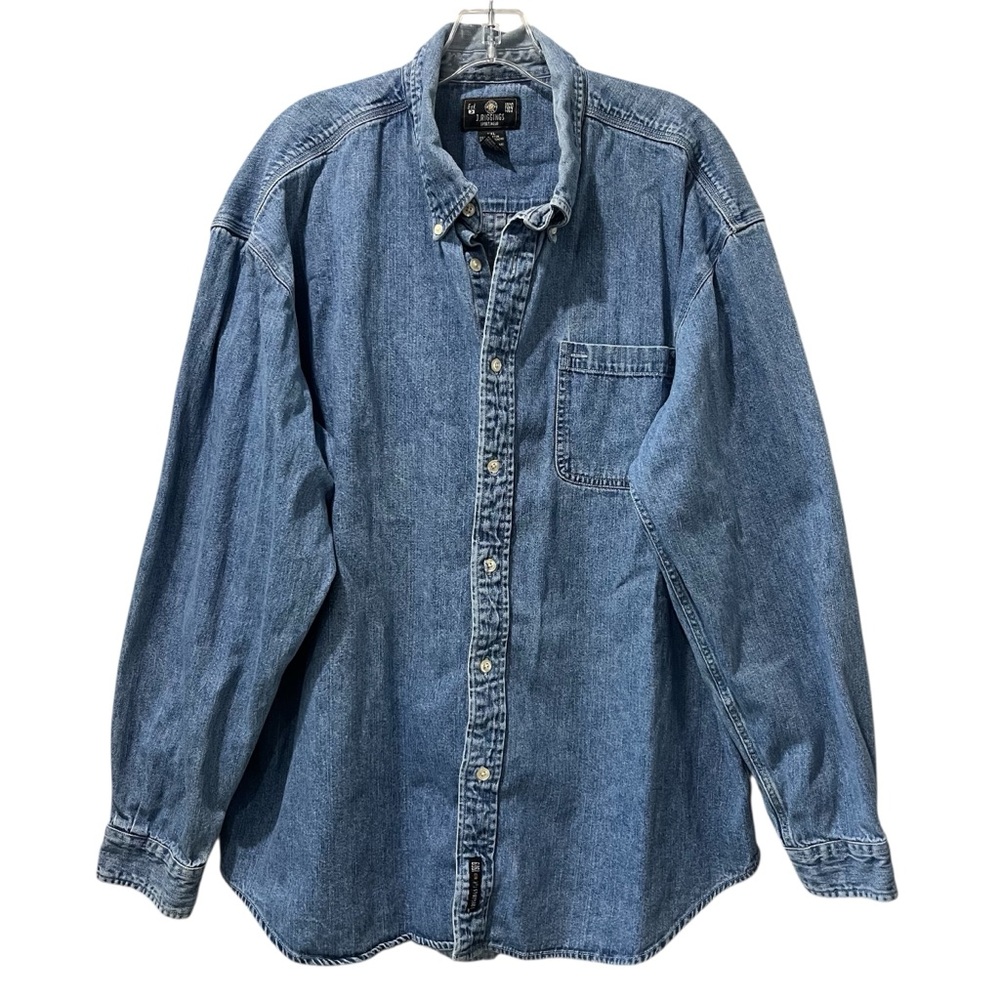 J Riggings sportswear Long Sleeve Men’s jean shirt Size XXL Vintage Cotton